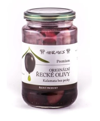 Černé vypeckované olivy ve skle